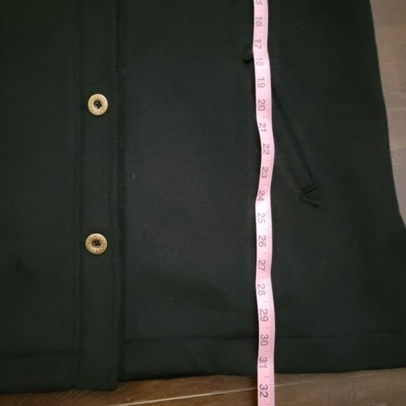 Free People Milly Wool Coat Womens L Faux Fur Cozy Winter Warm Y2K Military - Picture 7 of 10